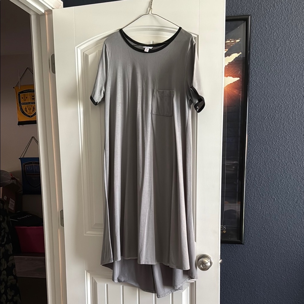 LuLaRoe Gray High Low Casual Dress
